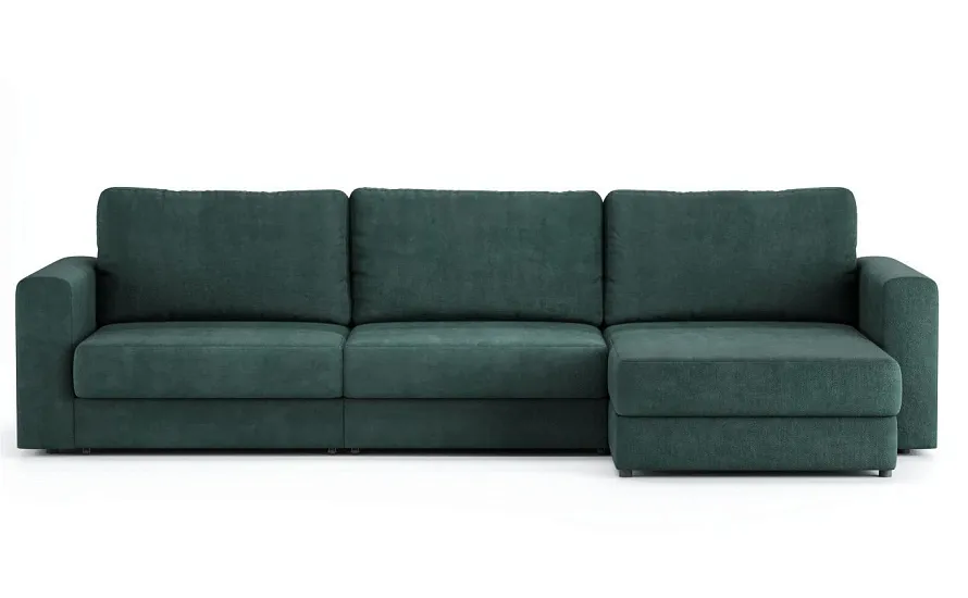 Диван угловой Ларсон 3М Nordic 74 изумруд - 1